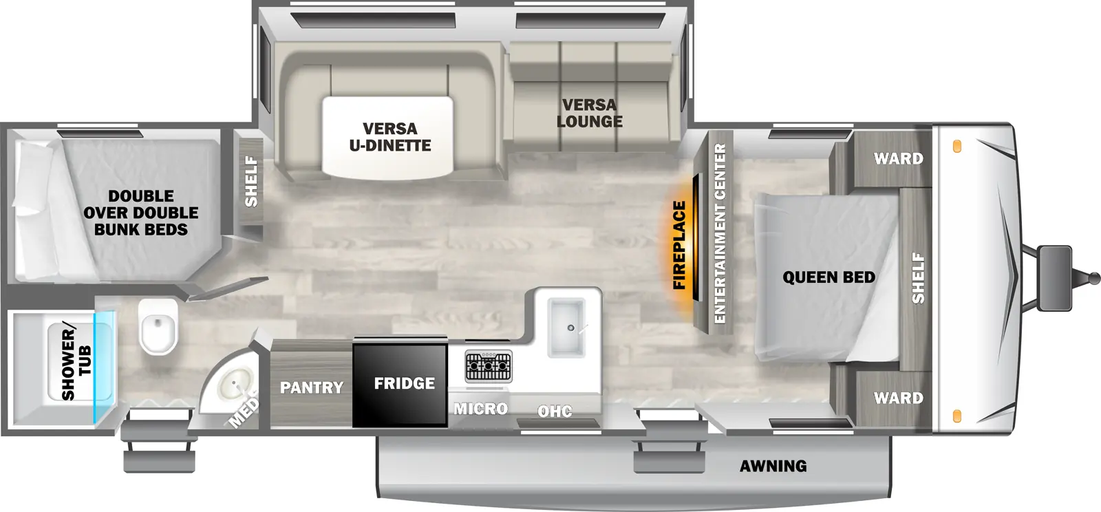 Evo West 2700BHX Floorplan